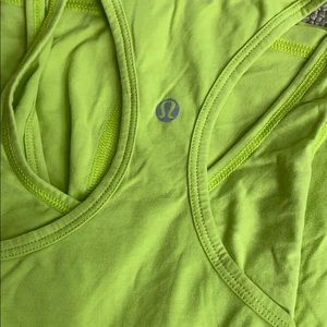 Lululemon Bright green cool racerback size 4